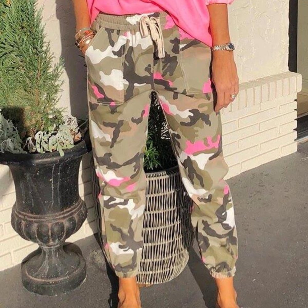 Belinda Neon Camo Joggers